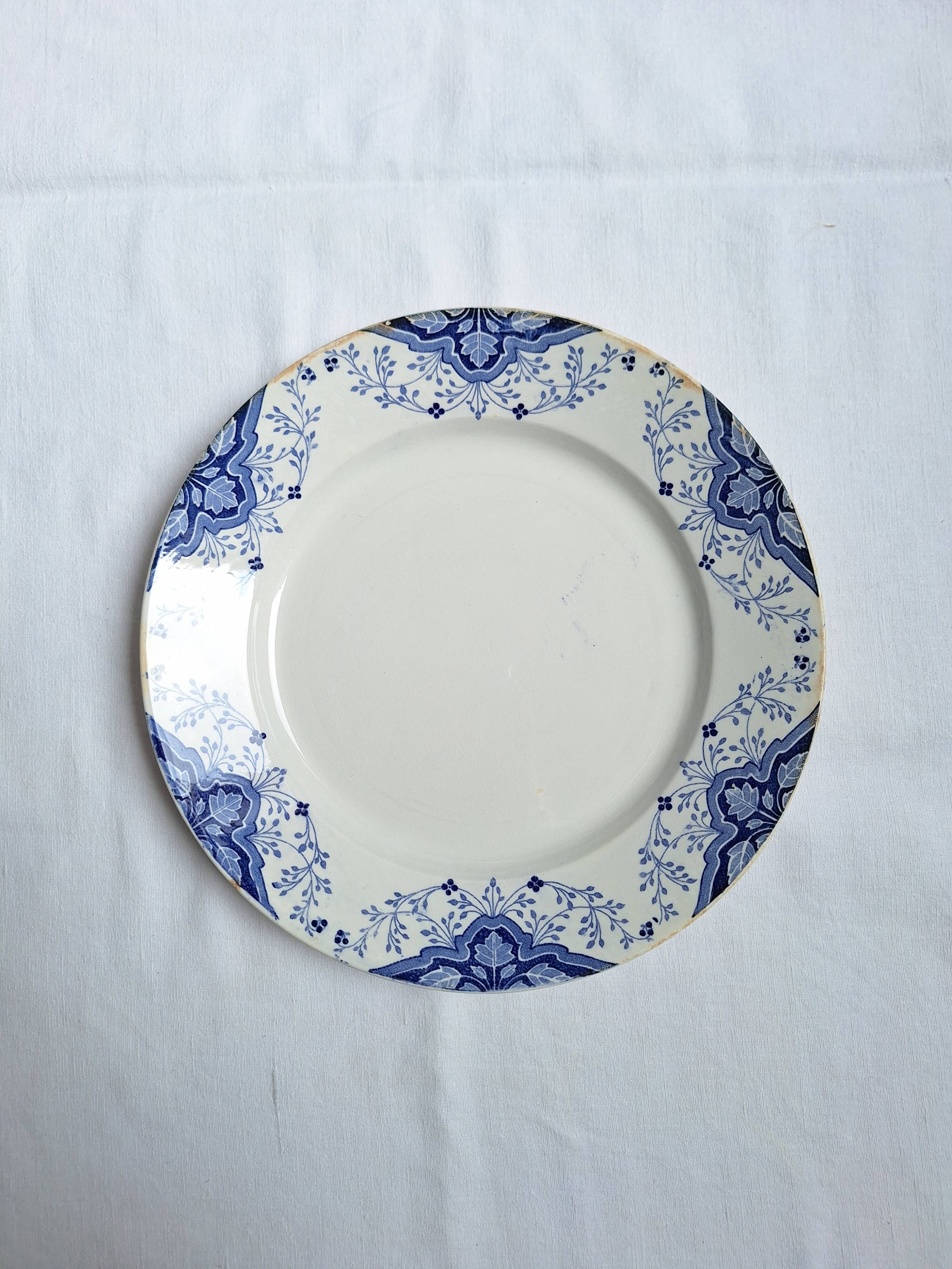 Plat creux Creil et Montereau bleu