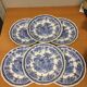 6 flat plates Luneville KG blue