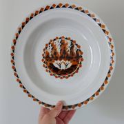 Set of 10 large ironstone Art Deco plates Saint-Amand Water Lily