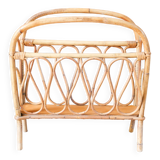 Bamboo/rattan magazine rack, 1960s