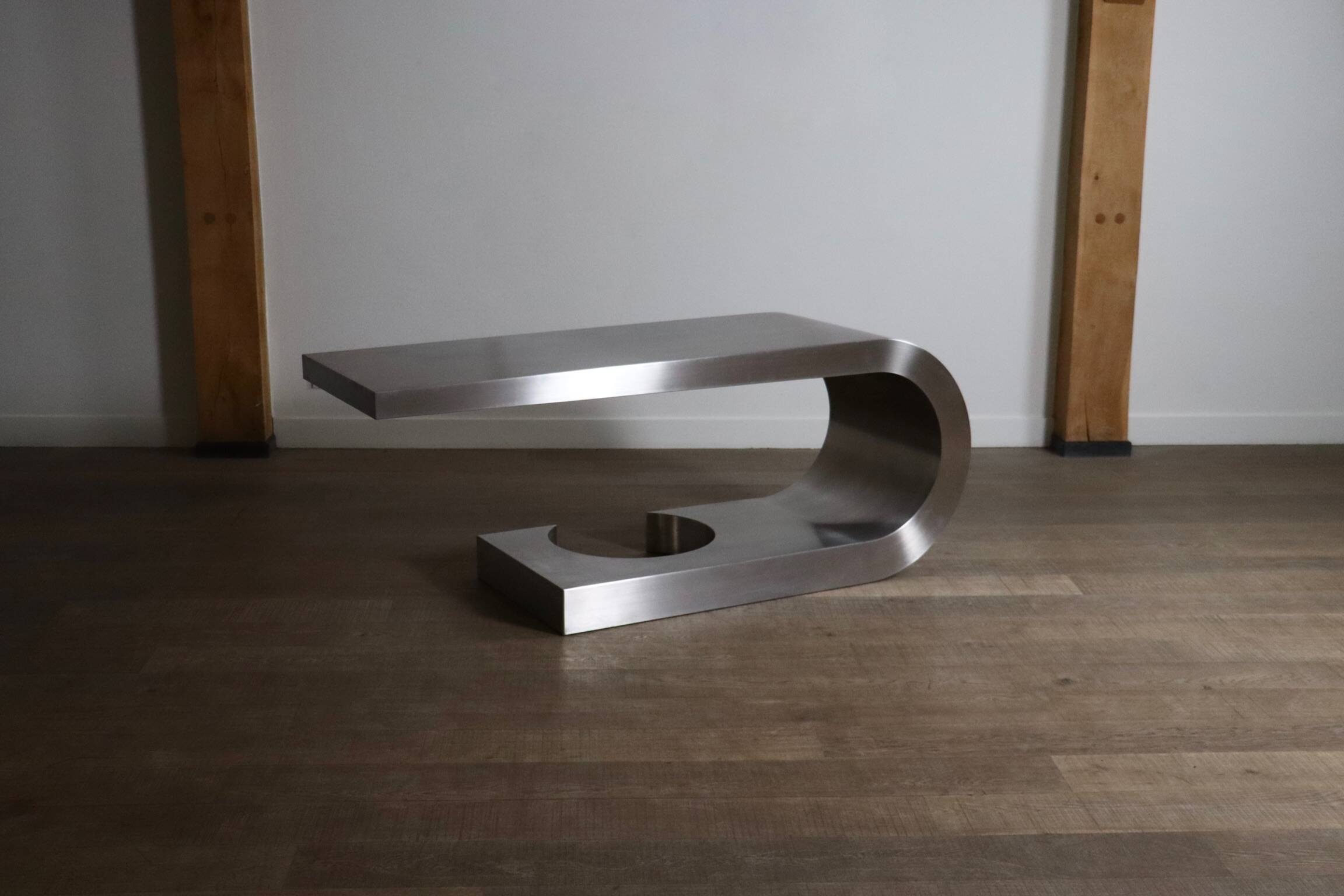 Rare Marzio Cecchi Steel Diapason Desk For Studio Most Firenze, 1970s