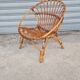Rattan shell armchair 1960