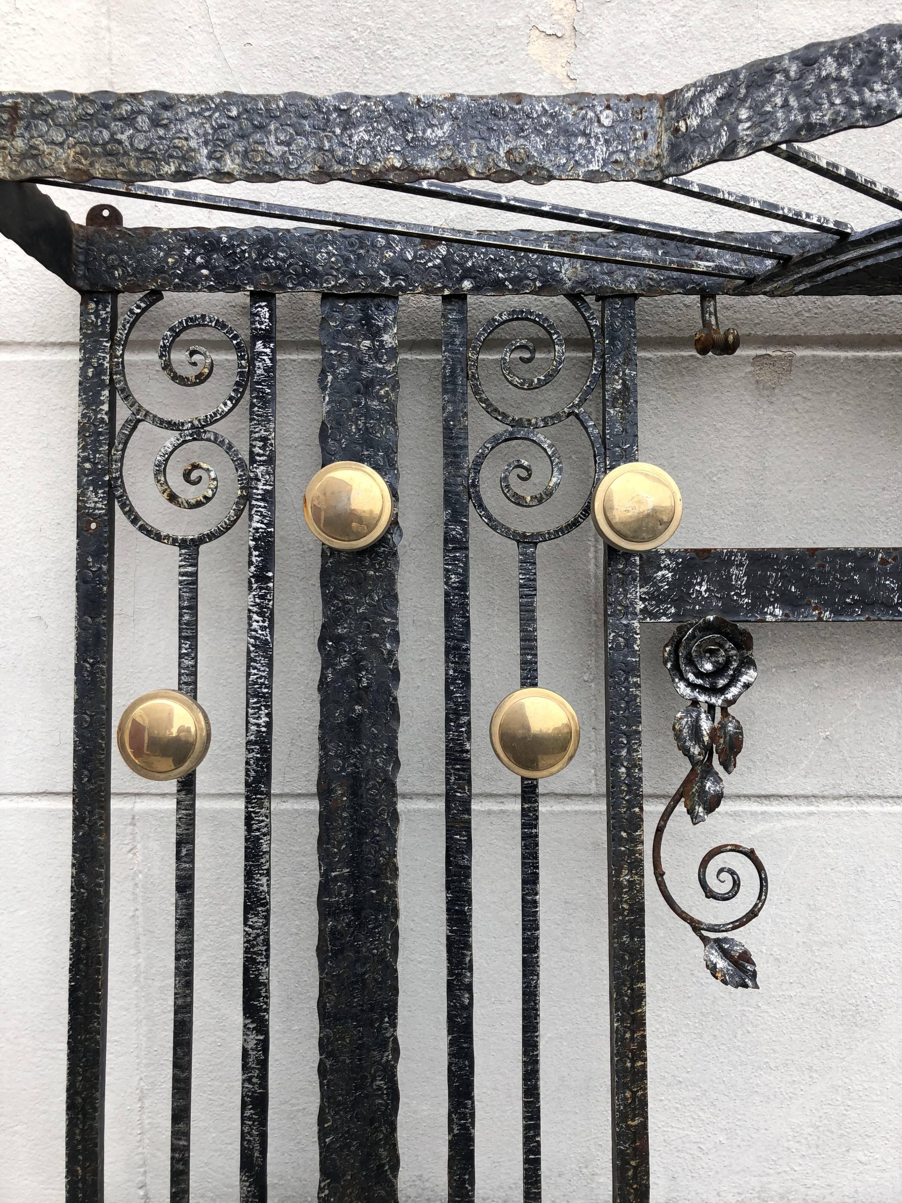 Art deco wrought iron coat rack