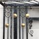 Art deco wrought iron coat rack