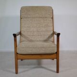 Mid-Century Teak Highback Lounge Chair by Juul Kristensen, Denmark, 1960s