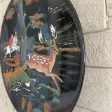 Large Longwy enamel dish