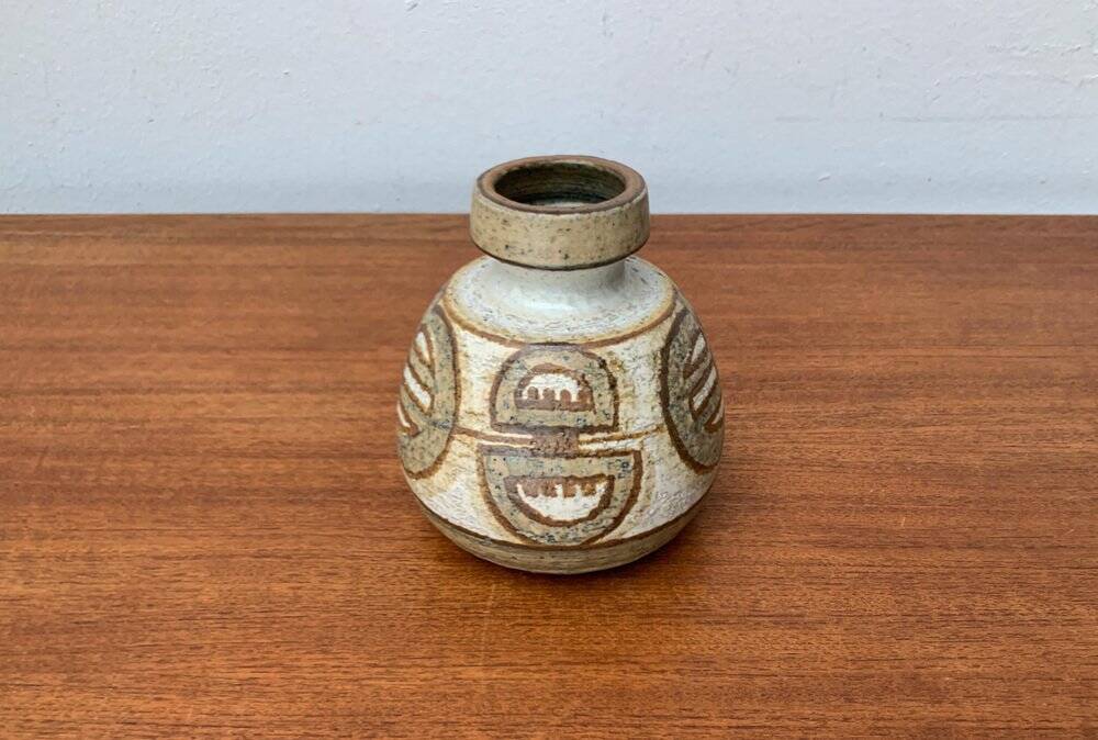 Mid-century Danish ceramic studio vase by Søholm, 1960s.