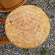 Vintage bamboo and rattan bar and pair of high stools