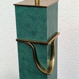 Vintage Jean Roche lamp base, 1980, brass & green