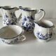 Trio of jugs and cup Sarreguemines Lancaster decoration