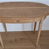 Louis XVI style oak desk console table