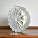 Pair clear glass round and square flush mount flower lamps