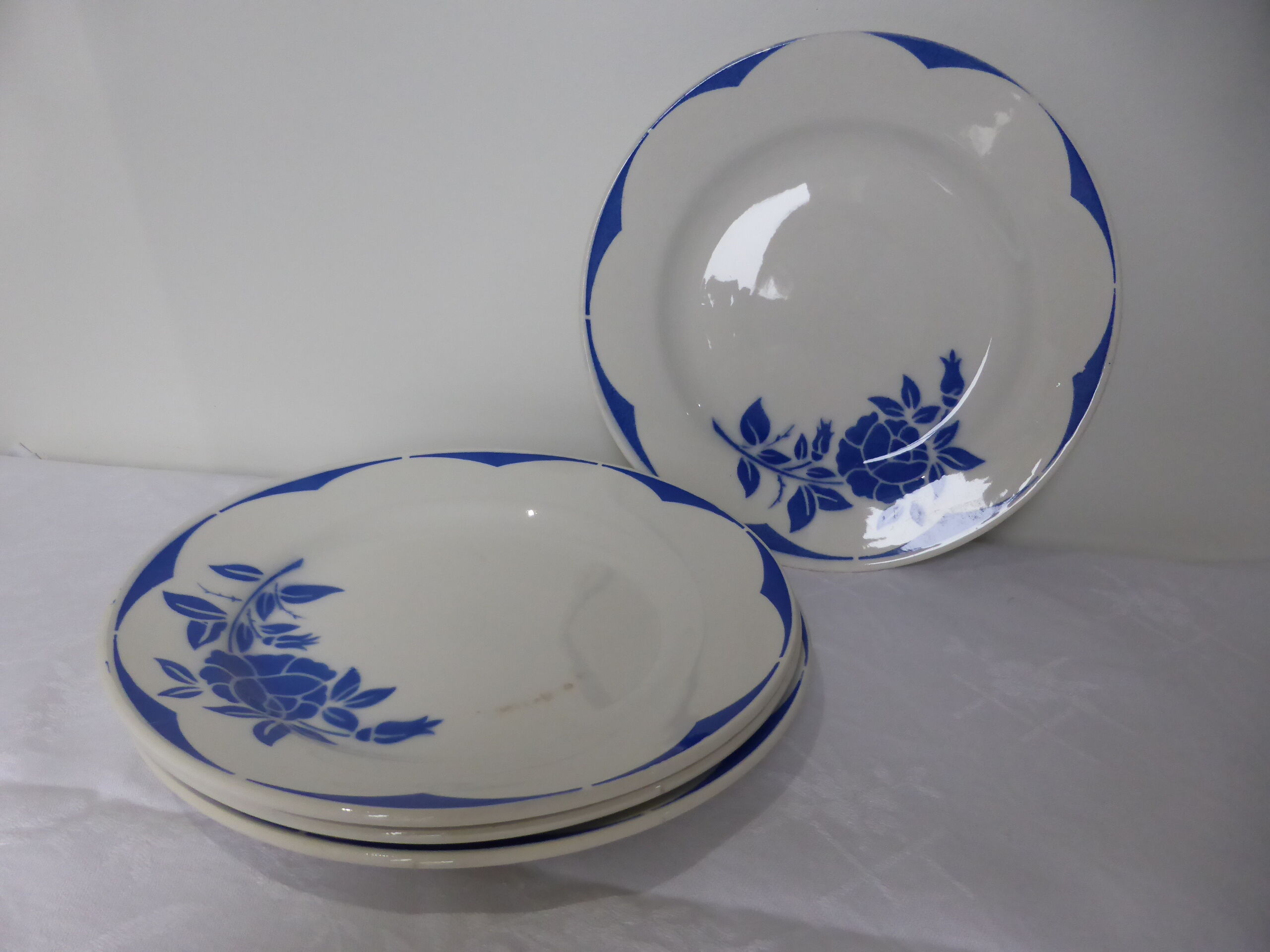 4 flat plates of Digoin Sarreguemines model Corsica 211209