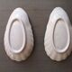 Empty pocket / white glazed ceramic soap holder - Early 20th century
