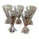 Art Deco crystal champagne coupes from Arques