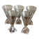 Art Deco crystal champagne coupes from Arques