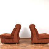 Mid-Century Italian Lounge Chairs, 1970s, Set of 2