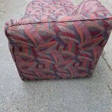 160cm Burgundy Embroidered Fabric Corner Sofa