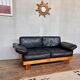 Canape seltz orme et cuir design 1960