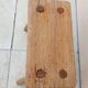 Vintage old wooden farmhouse stool treated brutalist