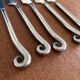 Vintage 24-piece stainless steel cutlery set with spiral handles