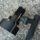 Ramp of black spotlights, vintage 1980s