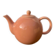Salmon-colored ceramic teapot, Maison Pagnossin, Italy