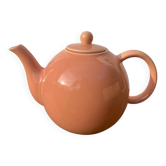 Salmon-colored ceramic teapot, Maison Pagnossin, Italy