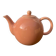 Salmon-colored ceramic teapot, Maison Pagnossin, Italy