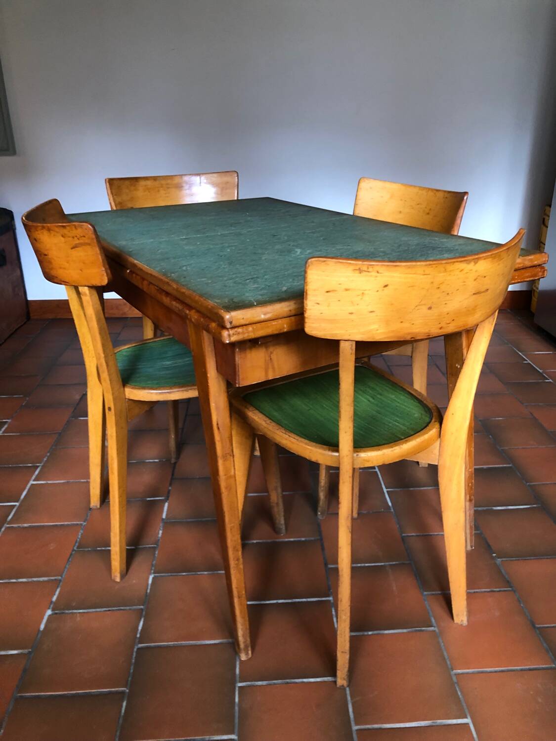 Table et chaises scandinave vintage