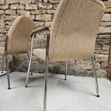 Pair of vintage 1970s Sedus bouclette wool armchairs