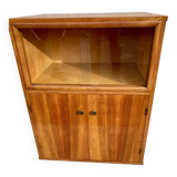 Scandinavian bar cabinet on casters