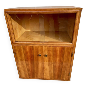 Scandinavian bar cabinet on casters