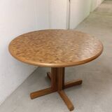 Vintage wooden mosaic table