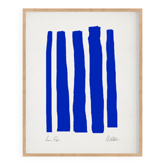 Tirage giclée bleu abstrait, 50x70cm