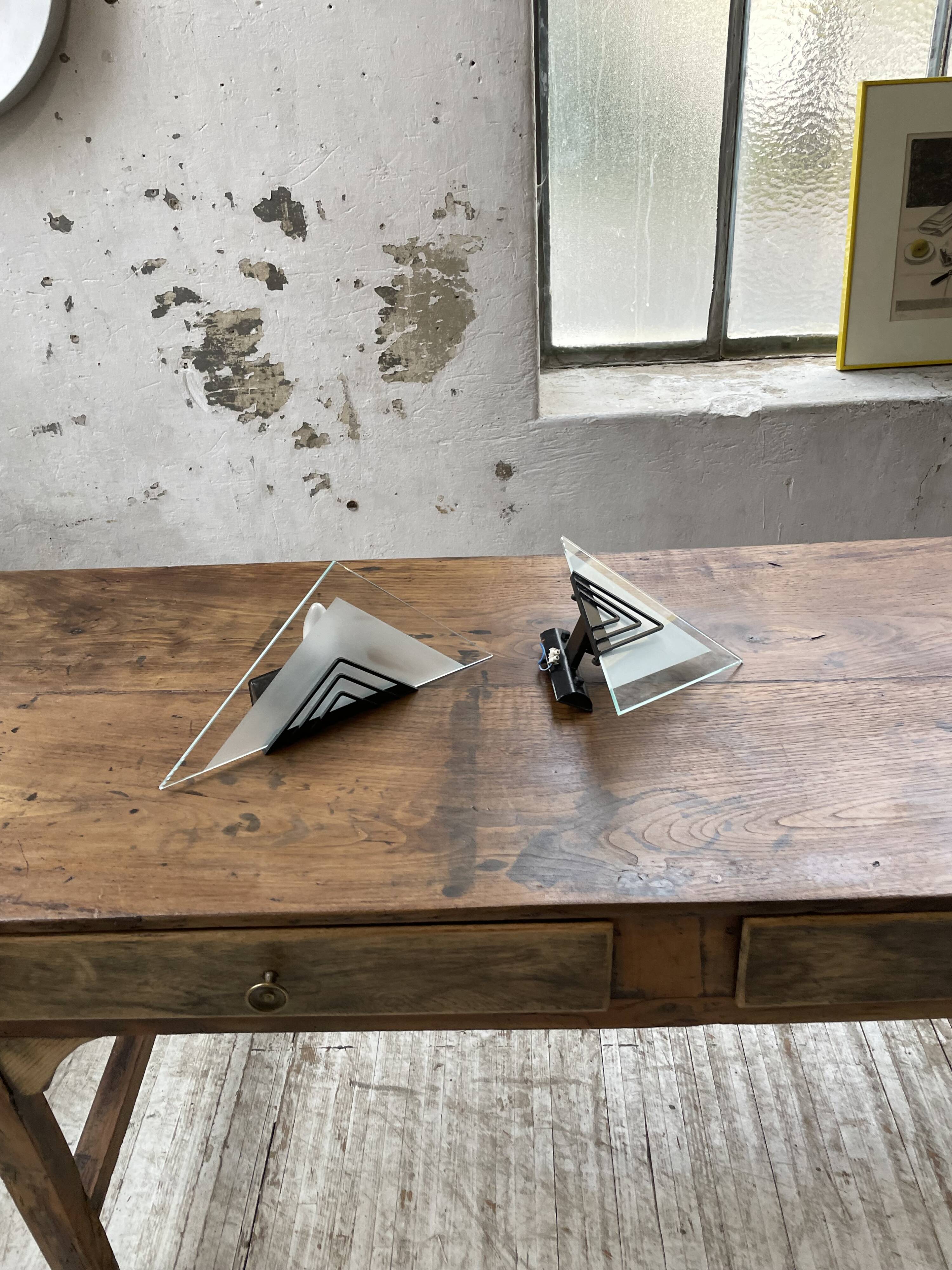 Pair of 80s wall lights