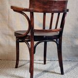 Curved wooden office chair from the 1930s attributed to Thonet.