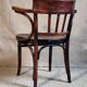 Curved wooden office chair from the 1930s attributed to Thonet.