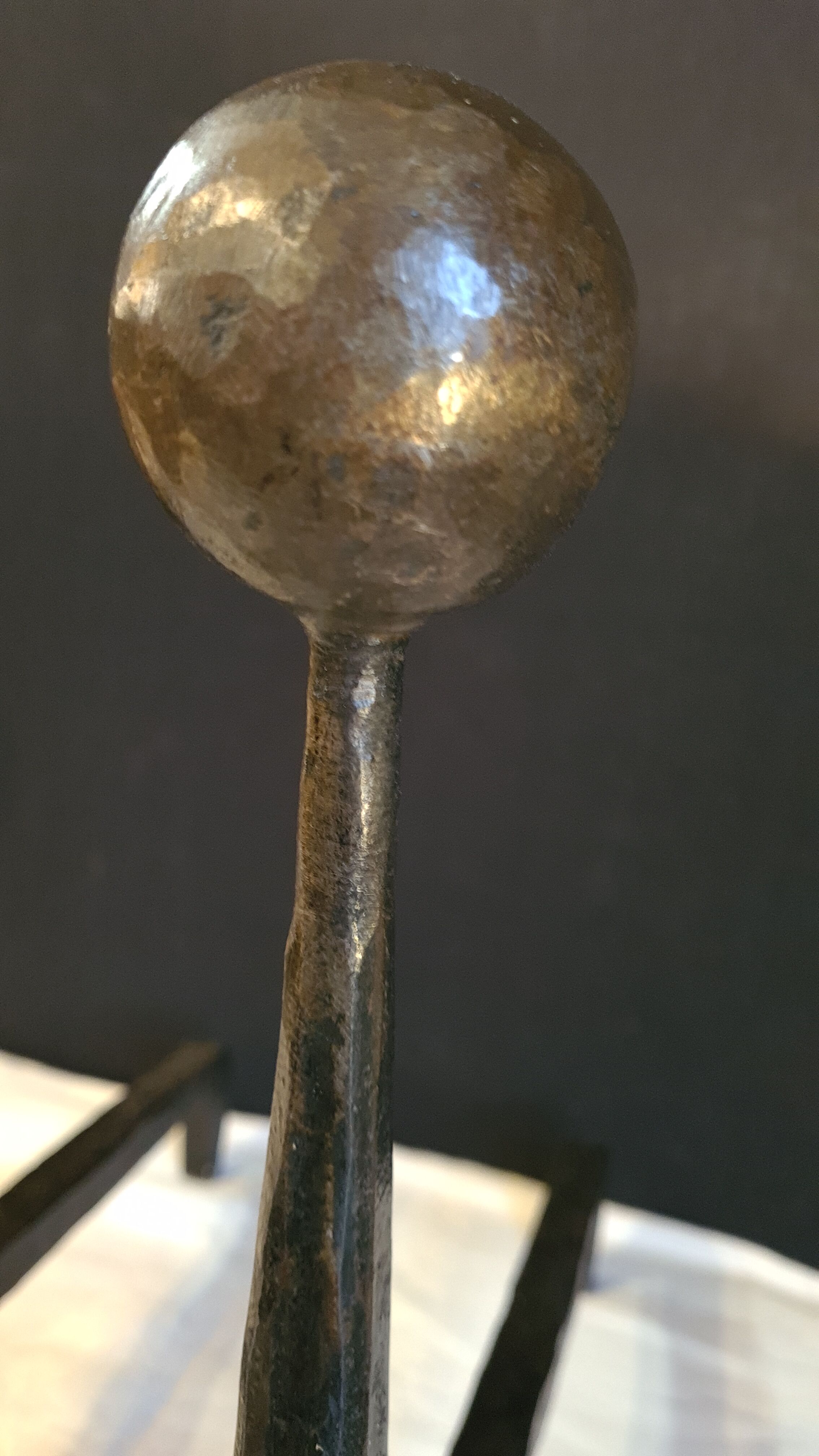 pair of cast iron chenet