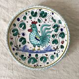 Rooster decorative plate Deruta Italy