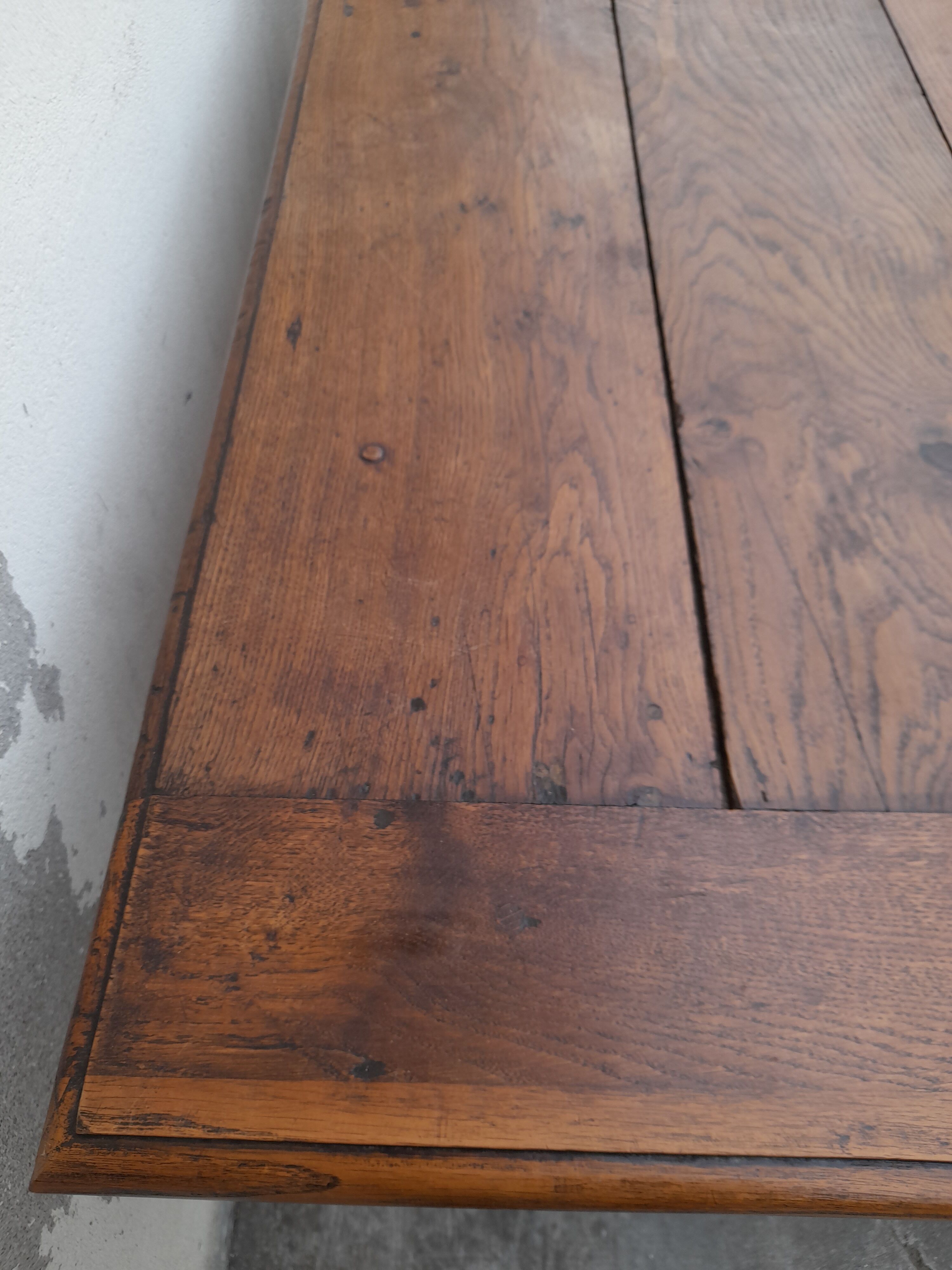 Rustic oak farmhouse table 19th -1m59
