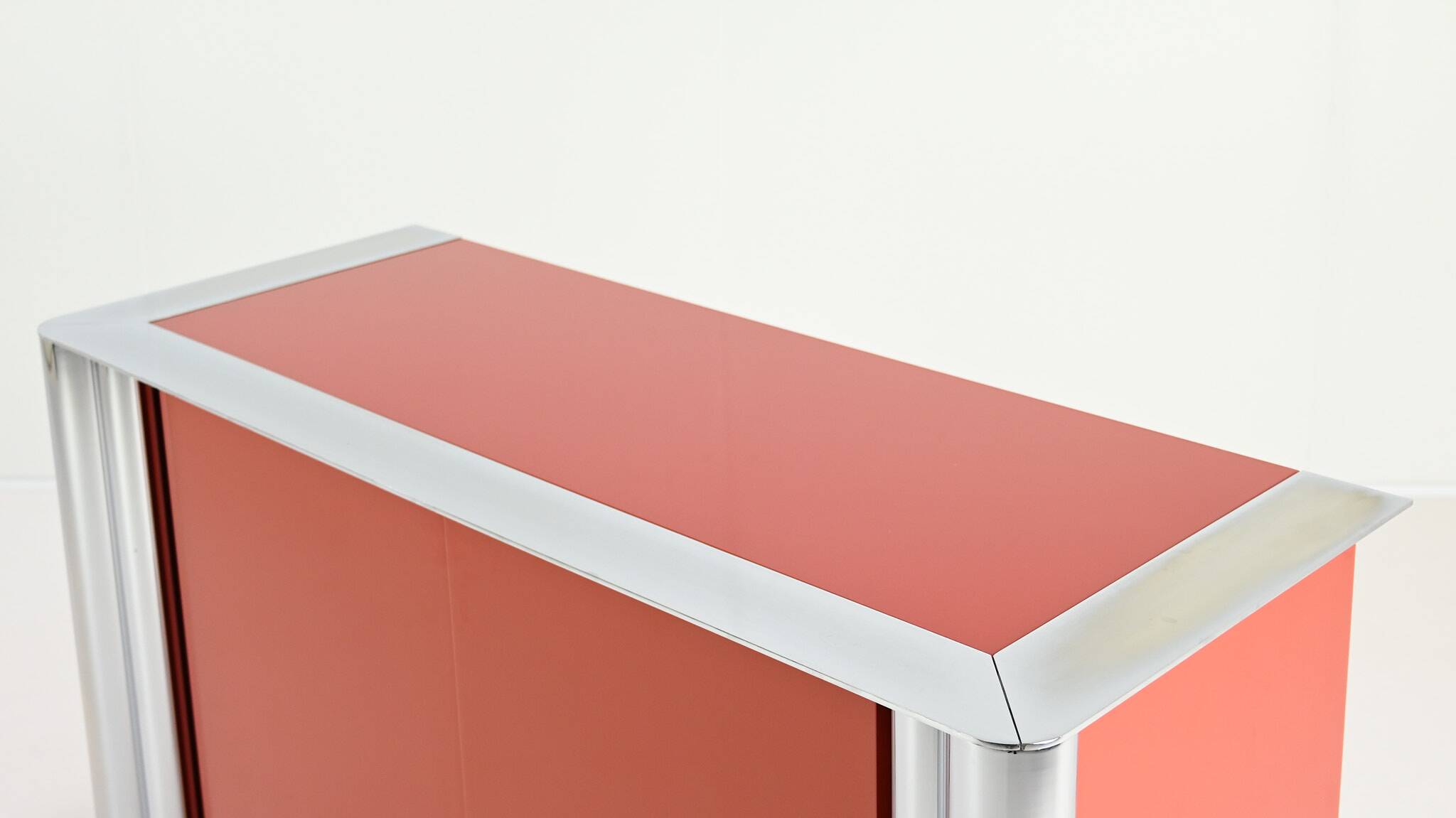 Antonello Mosca, Buffet For Cinova, Lacquer And Chrome, Italy C.1969