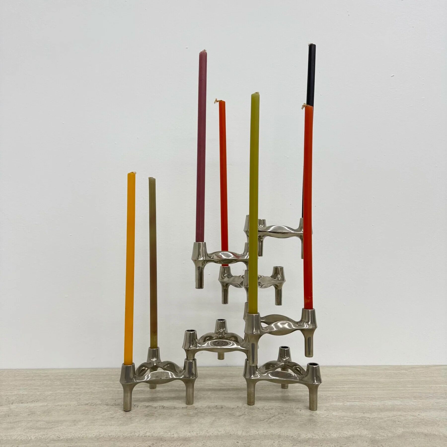 Grand candélabre XL par Fritz Nagel et Ceasar Stoffi, fabriqué par BMF, années 1960.