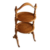Table d'appoint - étagère - faite à la main en bois de chêne