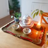 Venetian red and gold plateau