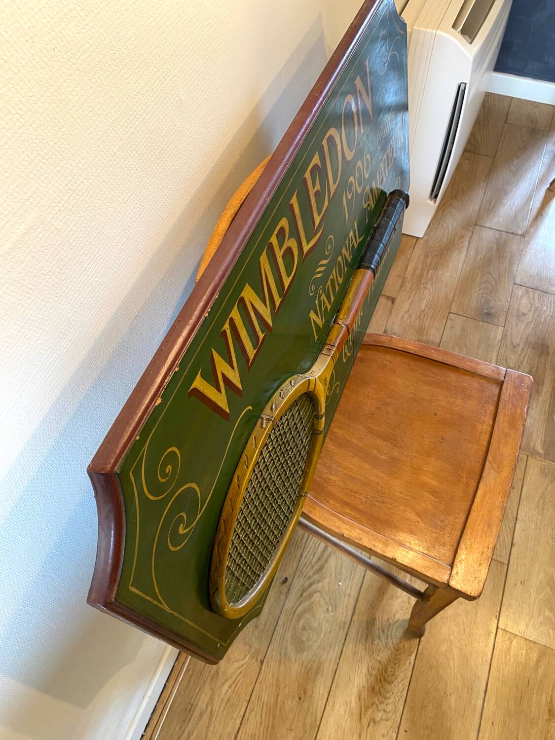 Tableau Relief Bois Sport – French Open Vintage, Style Country, Prêt à Accrocher