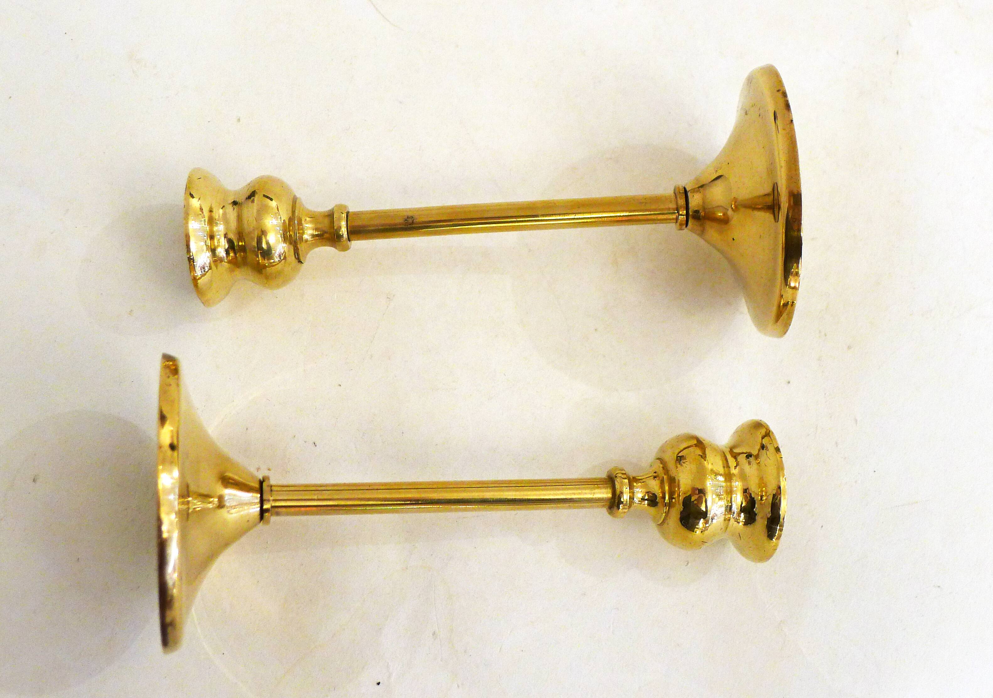 Pair of brass candlesticks