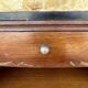 Art Deco bedside table in walnut, black marble top, circa 1920.