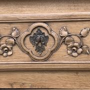 Louis XV style chest of drawers, solid raw oak, 1920.