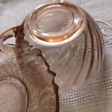 pink glass cups